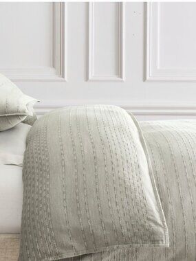 West Elm Reese Linen Cotton Duvet Cover & Shams (Full/Queen)